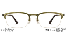 Load image into Gallery viewer, Green Rectangle Half Rim Unisex Eyeglasses by Lenskart Air Computer Glasses-148130