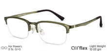 Load image into Gallery viewer, Green Rectangle Half Rim Unisex Eyeglasses by Lenskart Air Computer Glasses-148130