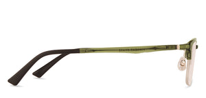 Green Rectangle Half Rim Unisex Eyeglasses by Lenskart Air Computer Glasses-148130
