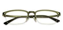 Load image into Gallery viewer, Green Rectangle Half Rim Unisex Eyeglasses by Lenskart Air Computer Glasses-148130