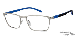 Gunmetal Rectangle Full Rim Unisex Eyeglasses by Vincent Chase Online-129753