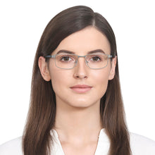 Load image into Gallery viewer, Silver Rectangle Full Rim Unisex Eyeglasses by Vincent Chase VC-129757