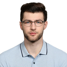 Load image into Gallery viewer, Silver Rectangle Full Rim Unisex Eyeglasses by Vincent Chase VC-129757