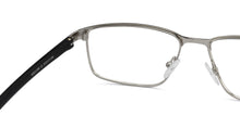 Load image into Gallery viewer, Silver Rectangle Full Rim Unisex Eyeglasses by Vincent Chase VC-129757