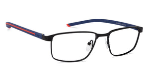 Black Rectangle Full Rim Unisex Eyeglasses by Vincent Chase VC-129759