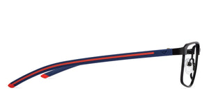 Black Rectangle Full Rim Unisex Eyeglasses by Vincent Chase VC-129759