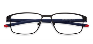 Black Rectangle Full Rim Unisex Eyeglasses by Vincent Chase VC-129759
