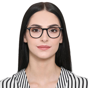 Black Wayfarer Full Rim Unisex Eyeglasses by Vincent Chase Online-129966