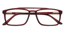 Load image into Gallery viewer, Red Rectangle Full Rim Medium Unisex Eyeglasses by Vincent Chase Online-129971