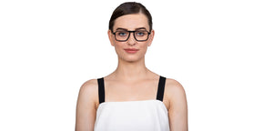 Black Rectangle Full Rim Unisex Eyeglasses by Vincent Chase Online-129974