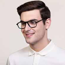 Load image into Gallery viewer, Black Rectangle Full Rim Unisex Eyeglasses by Vincent Chase Online-129974