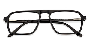 Black Rectangle Full Rim Unisex Eyeglasses by Vincent Chase Online-129974