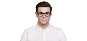 Black Rectangle Full Rim Unisex Eyeglasses by Vincent Chase Online-129974