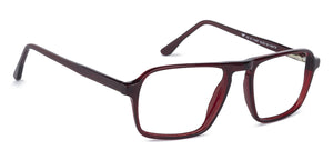 Red Rectangle Full Rim Unisex Eyeglasses by Vincent Chase VC-142497