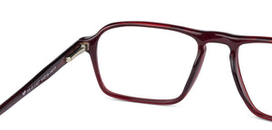 Red Rectangle Full Rim Unisex Eyeglasses by Vincent Chase VC-142497