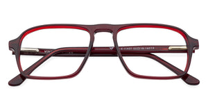 Red Rectangle Full Rim Unisex Eyeglasses by Vincent Chase VC-142497