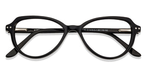 Black Geometric Full Rim Women Eyeglasses by Vincent Chase Online-129986