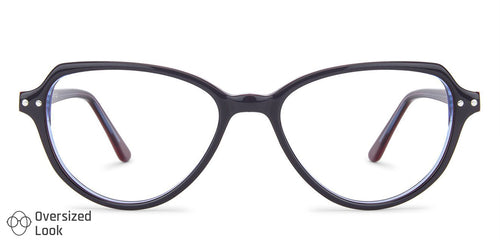 Blue Geometric Full Rim Women Eyeglasses by Vincent Chase VC-142499