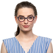 Load image into Gallery viewer, Blue Geometric Full Rim Women Eyeglasses by Vincent Chase VC-129988