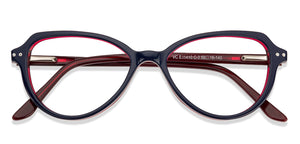 Blue Geometric Full Rim Women Eyeglasses by Vincent Chase VC-129988
