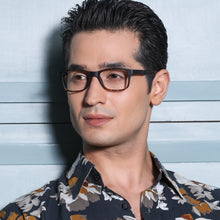 Load image into Gallery viewer, Brown Rectangle Full Rim Unisex Eyeglasses by Lenskart Air Online-129816