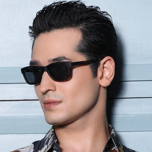 Brown Rectangle Full Rim Unisex Eyeglasses by Lenskart Air Online-129816