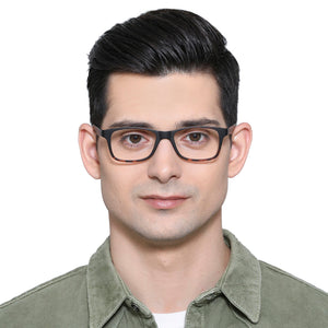 Brown Rectangle Full Rim Unisex Eyeglasses by Lenskart Air Online-129816