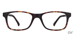 Brown Rectangle Full Rim Unisex Eyeglasses by Lenskart Air Online-129816