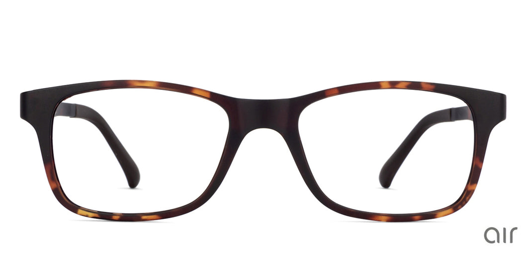Brown Rectangle Full Rim Unisex Eyeglasses by Lenskart Air Online-129816