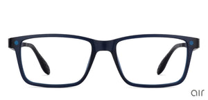 Blue Rectangle Full Rim Unisex Eyeglasses by Lenskart Air Online-129824