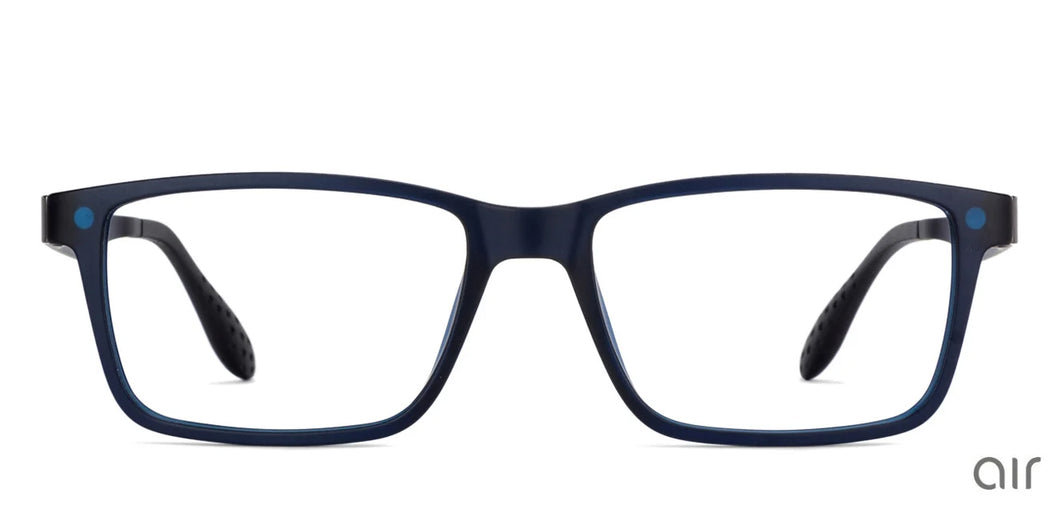 Blue Rectangle Full Rim Unisex Eyeglasses by Lenskart Air Online-129824