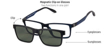 Load image into Gallery viewer, Blue Rectangle Full Rim Unisex Eyeglasses by Lenskart Air Online-129824