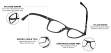 Load image into Gallery viewer, Black Rectangle Full Rim Unisex Eyeglasses by Lenskart Air Online-129829