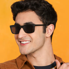 Load image into Gallery viewer, Black Rectangle Full Rim Unisex Eyeglasses by Lenskart Air Online-129829