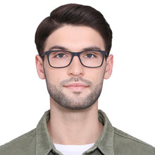 Load image into Gallery viewer, Black Rectangle Full Rim Unisex Eyeglasses by Lenskart Air Online-129829