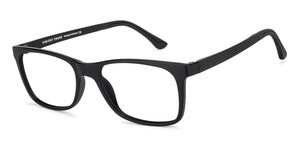 Black Rectangle Full Rim Unisex Eyeglasses by Lenskart Air Online-129829