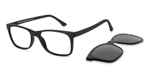 Black Rectangle Full Rim Unisex Eyeglasses by Lenskart Air Online-129829