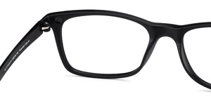 Black Rectangle Full Rim Unisex Eyeglasses by Lenskart Air Online-129829