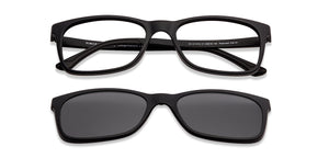 Black Rectangle Full Rim Unisex Eyeglasses by Lenskart Air Online-129829