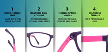 Load image into Gallery viewer, Blue Rectangle Full Rim Unisex Eyeglasses by Lenskart Air Online-129839
