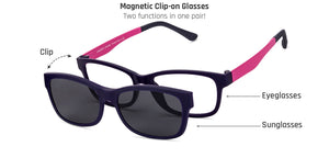 Blue Rectangle Full Rim Unisex Eyeglasses by Lenskart Air Online-129839