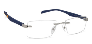 Silver Rectangle Rimless Unisex Eyeglasses by Lenskart Air Online-129869