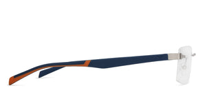 Silver Rectangle Rimless Unisex Eyeglasses by Lenskart Air Online-129869