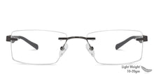 Load image into Gallery viewer, Grey Rectangle Rimless Unisex Eyeglasses by Lenskart Air Online-129871