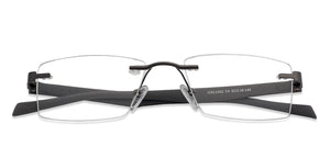 Grey Rectangle Rimless Unisex Eyeglasses by Lenskart Air Online-129871