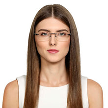 Load image into Gallery viewer, Black Rectangle Rimless Unisex Eyeglasses by Lenskart Air Online-129884
