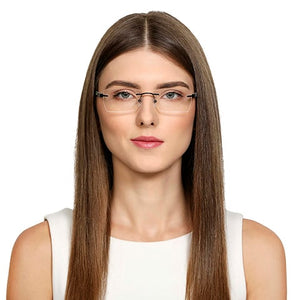 Black Rectangle Rimless Unisex Eyeglasses by Lenskart Air Online-129884