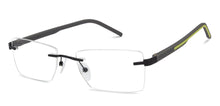 Load image into Gallery viewer, Black Rectangle Rimless Unisex Eyeglasses by Lenskart Air Online-129884