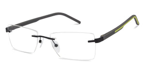 Black Rectangle Rimless Unisex Eyeglasses by Lenskart Air Online-129884