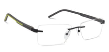 Load image into Gallery viewer, Black Rectangle Rimless Unisex Eyeglasses by Lenskart Air Online-129884